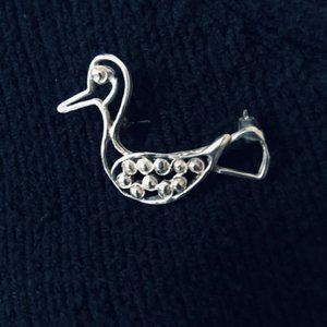 Silver Duck Pin/Brooch